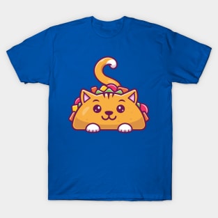 Cute Cat Taco Cartoon T-Shirt